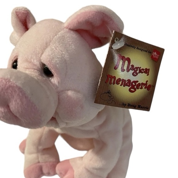 Russ Magic Menagerie Pink Pig Plush Toy Stuffed Animal Stuffie NWT - Picture 6 of 16